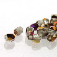 True2™ Czech Fire polished faceted glass beads 2mm - Crystal sliperit